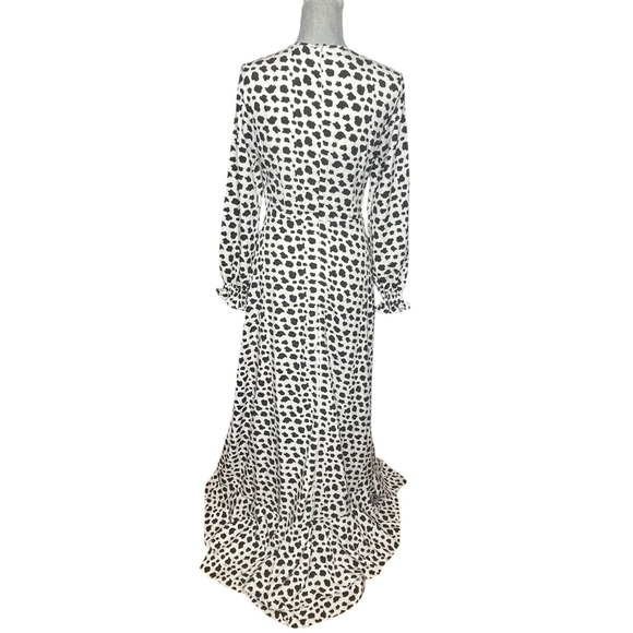 Giffniseti Boho Al-line Black and White Maxi Dress w Long Sleeves. Size S - Picture 5 of 16